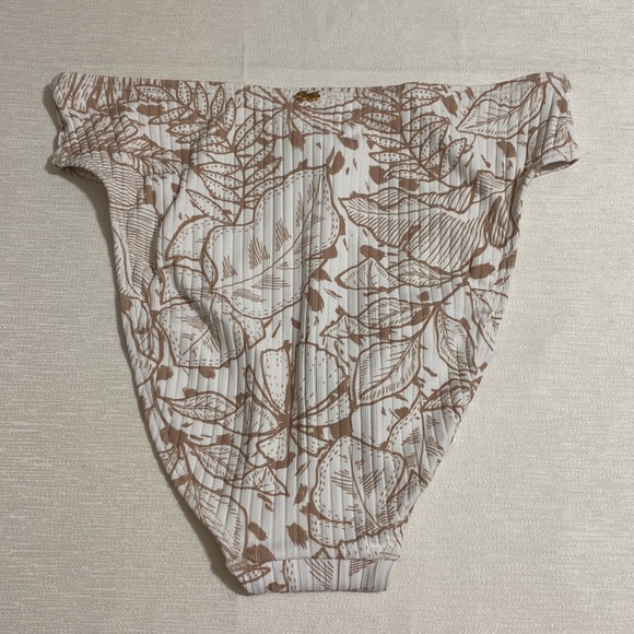 PILYQ Women's Laguna Palms Hillary High Waist Bikini Bottom Size S - Picture 2 of 4